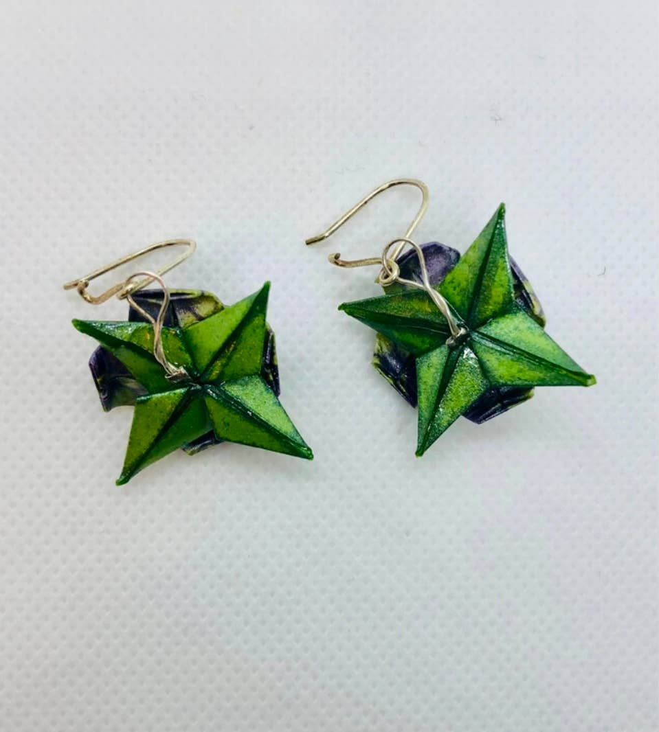L'éco maison décoration - Wholesale Dangle Earrings - Origami flower earrings11
