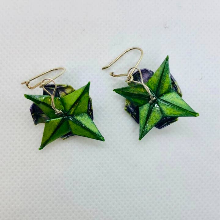 L'éco maison décoration - Wholesale Dangle Earrings - Origami flower earrings11