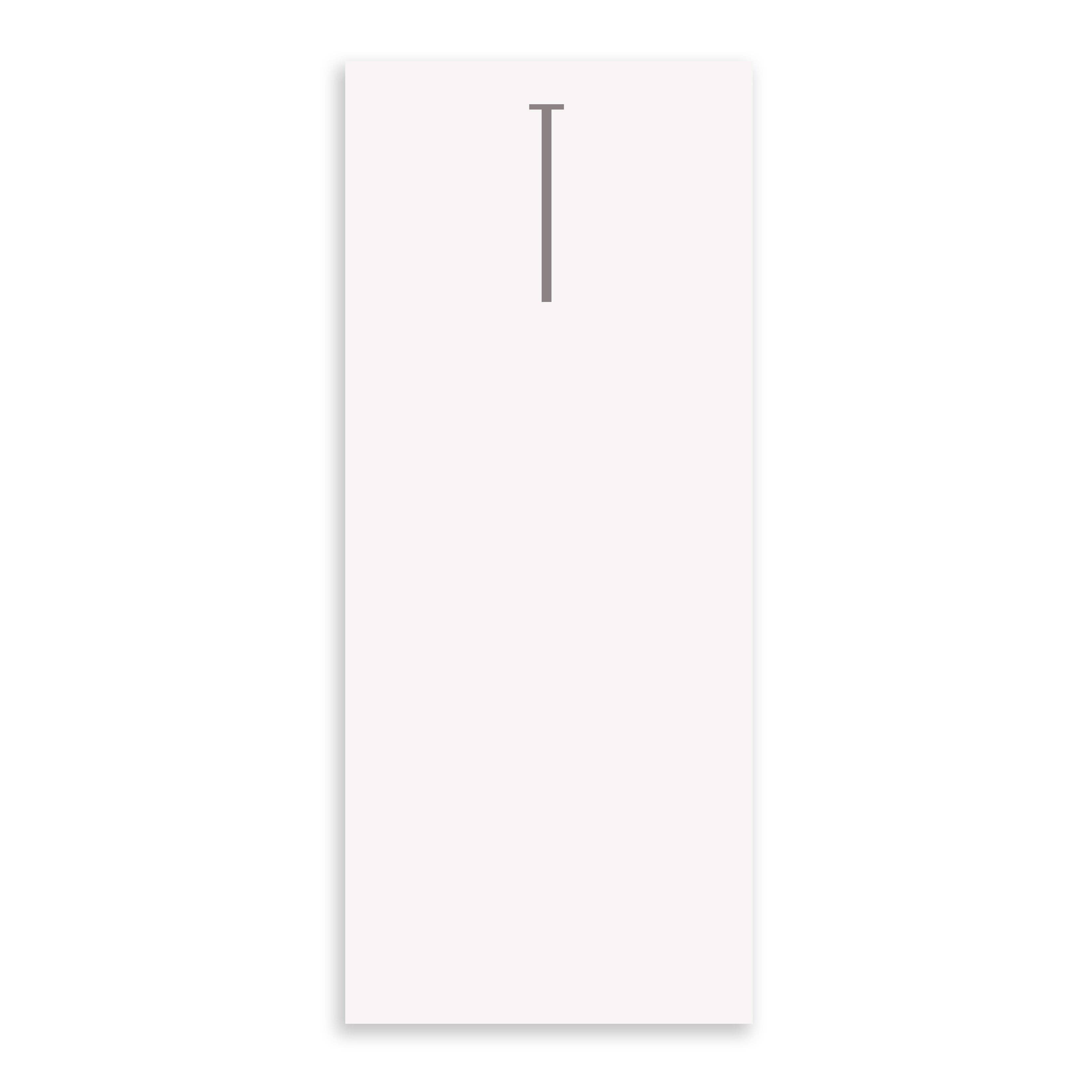 Black Ink - Wholesale Notepad - Long Skinny Gray Initial Notepads16