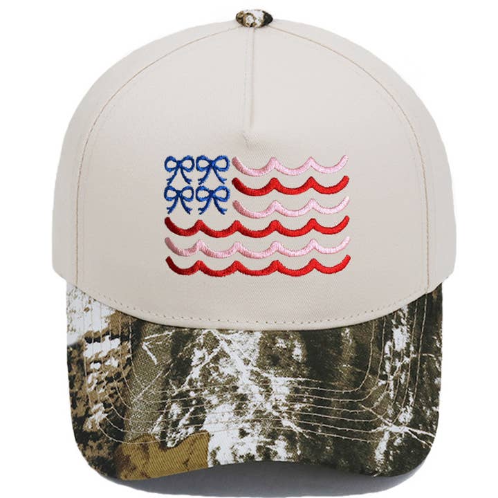 MKS America - Wholesale Baseball Cap - Women's - Bow wave trucker hat ribbon cap6