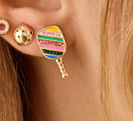 HoopLa – Großhandel Ohrstecker – Ohrstecker „Lets Play“, Emaille, Kristall5