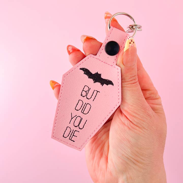 But Did You Die Coffin Keychain Cute Spooky Bag Charm for wholesale by Kawaii Hair Candy
