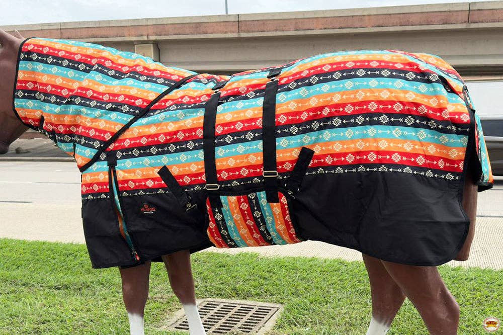 HILASON - Vente Équipement d’équitation - HILASON 1200D Housse d'Hiver Imperméable en Poly pour Cheval Couverture de Cou de Sortie Enveloppement de Ventre Tribal | Couvertures pour Chevaux1