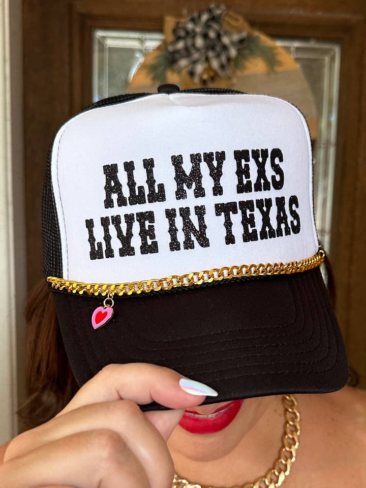 All My Exs Live In Texas Trucker Hat for wholesale by Very Cherry