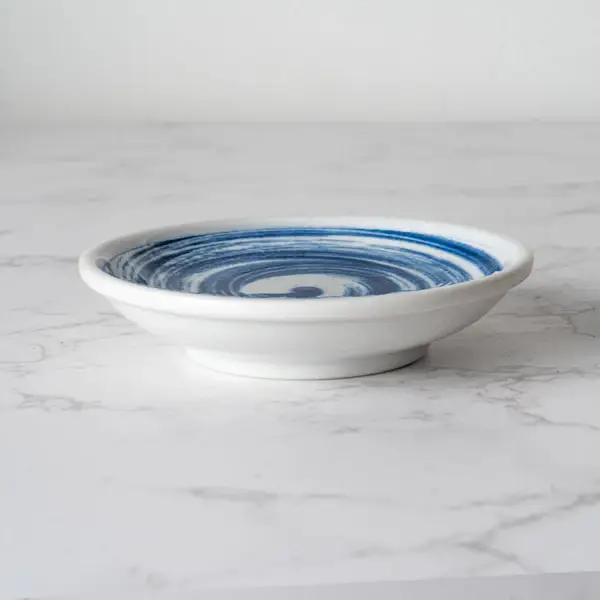 Urban Tokyo - Wholesale Sauce Server - Swirl Design 2oz 3.75"Dia Porcelain Sauce Dish1