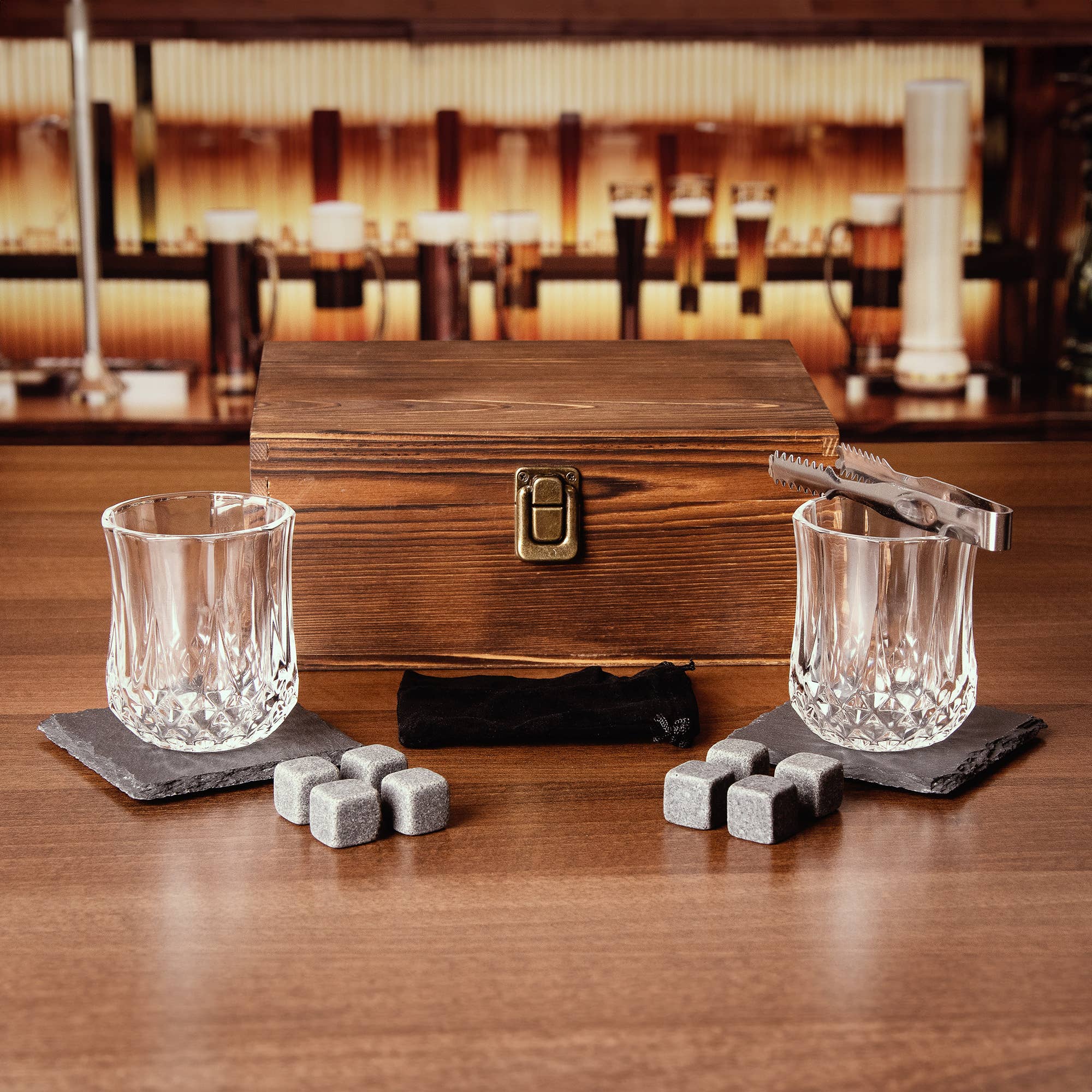 Original Products UK/EU - Vente Verres à cocktail/alcool - Coffret Originale Bar : Verres à whisky et pierres réfrigérantes1