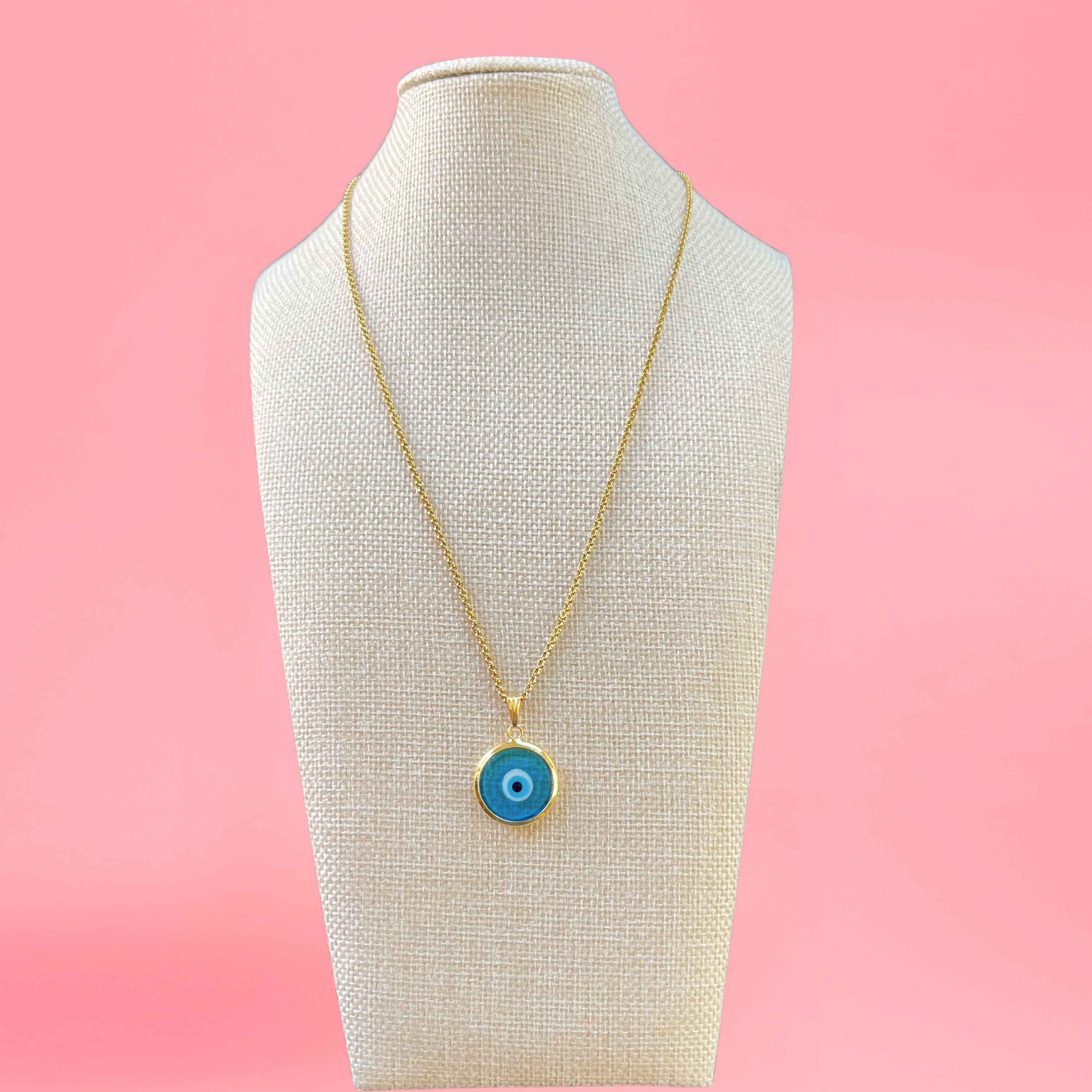 rahaal - Wholesale Jewelry - Men's - Evil Eye Necklace 18K Gold-Plated3