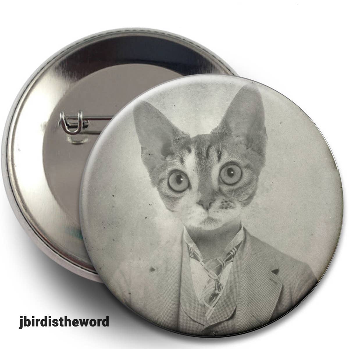 The Wild Oddisorium - Vente Épinglettes/boutons - Boutons de chat, épingles, badges, points de vente, chats drôles dans les vêtements, mignon13