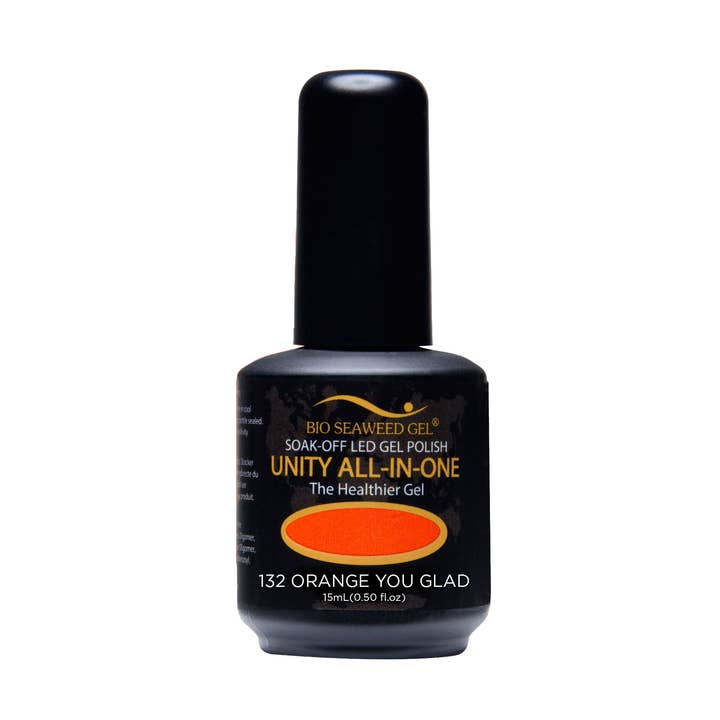 Unity - Smalto gel all-in-one, 132 arancione per la vendita all'ingrosso da parte di Bio Seaweed Gel