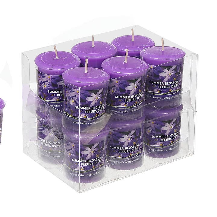 Mushroom Votive Summer Blossom 12/Disp for wholesale by IH Casa Decor