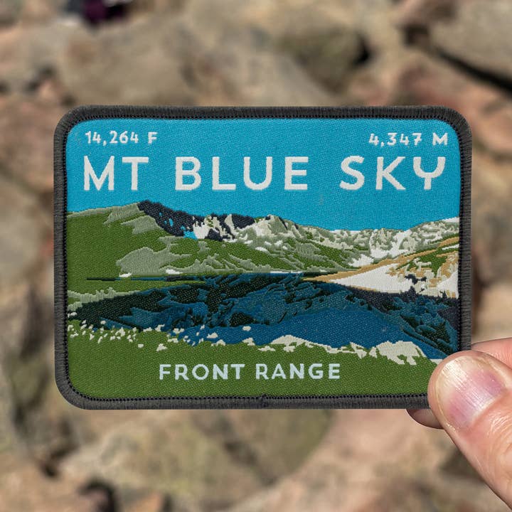 Mt Blue Sky Colorado 14er Patch (3.5" x 2.5") for wholesale by Hinterland Outdoors