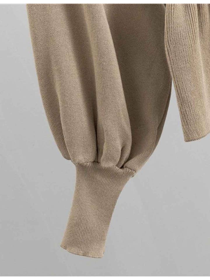 Sweetkama - Wholesale Top & Skirt Set - Women's - Ladies Pullover Puffly Long Sleeves Knit Top & Skirt Set2