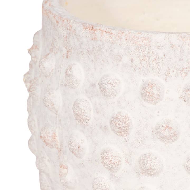 Sagebrook Home - Wholesale Plant Pot - Ceramic Round Bubble Rough Finish Planter - White, 6 in.7
