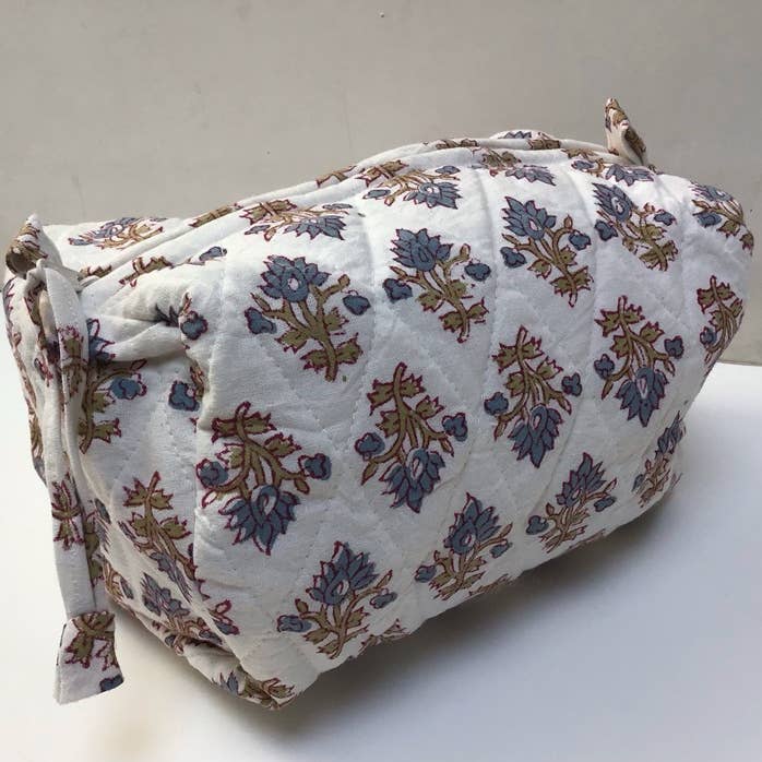 Bag 7x4x4 Cosmetic Block printed Medium for wholesale by natural habitat