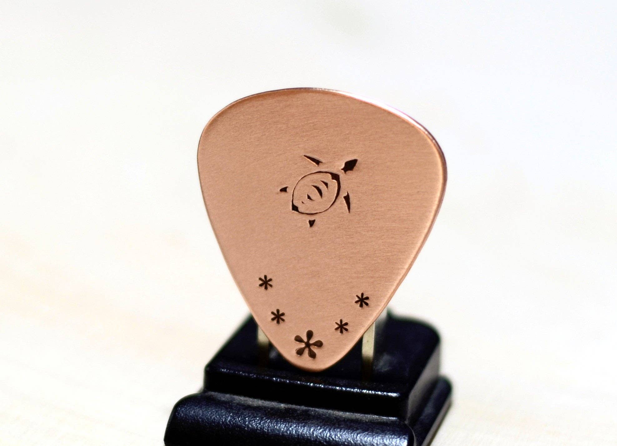 NiciArt LLC - Wholesale Musical Instrument - Copper guitar pick with sea turtle4