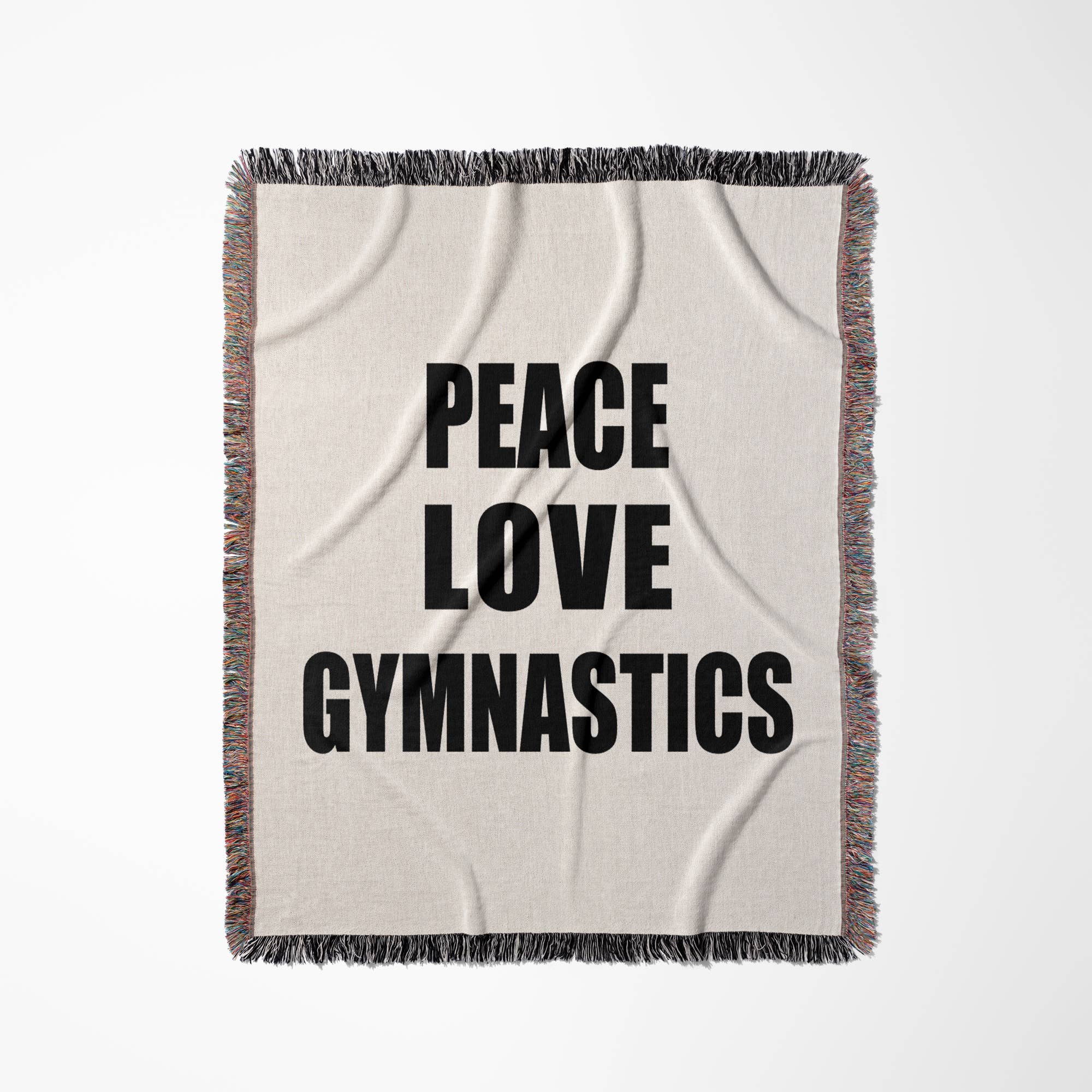 3dRose - Wholesale Throw Blanket - 3dRose, Peace Love and Gymnastics - Things that make me happy - gymnast gift, Blanket