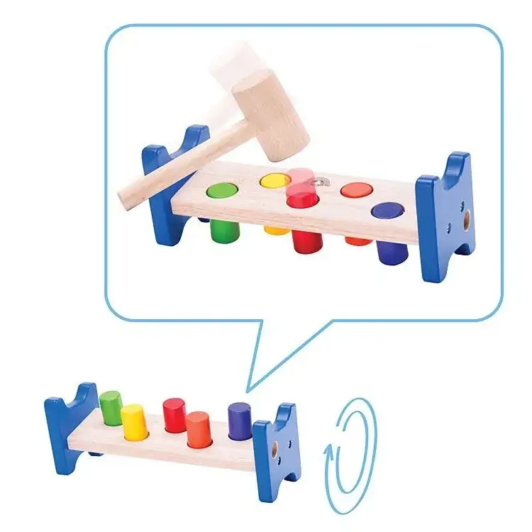 Beaming Baby – wholesale Wood toy – Child – Hammer Bench (18+ months)2