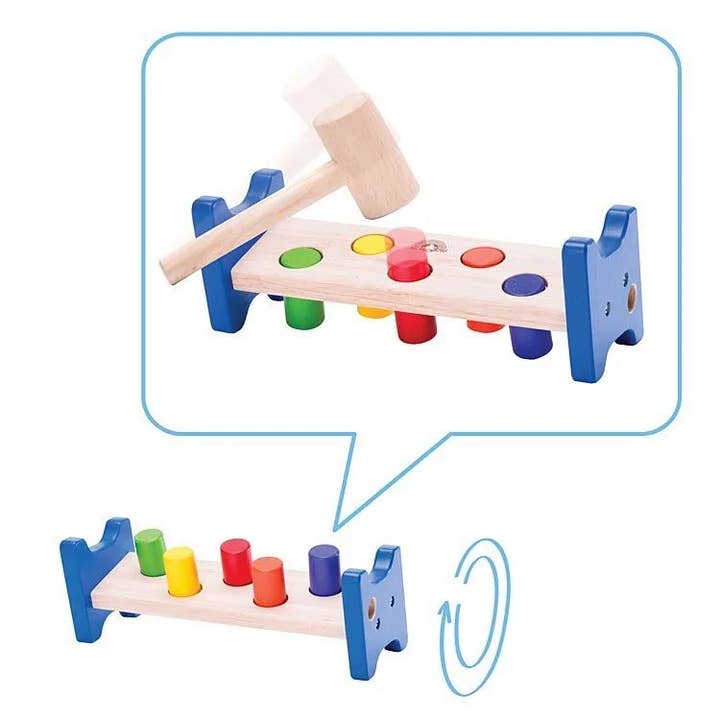 Beaming Baby – wholesale Wood toy – Child – Hammer Bench (18+ months)2