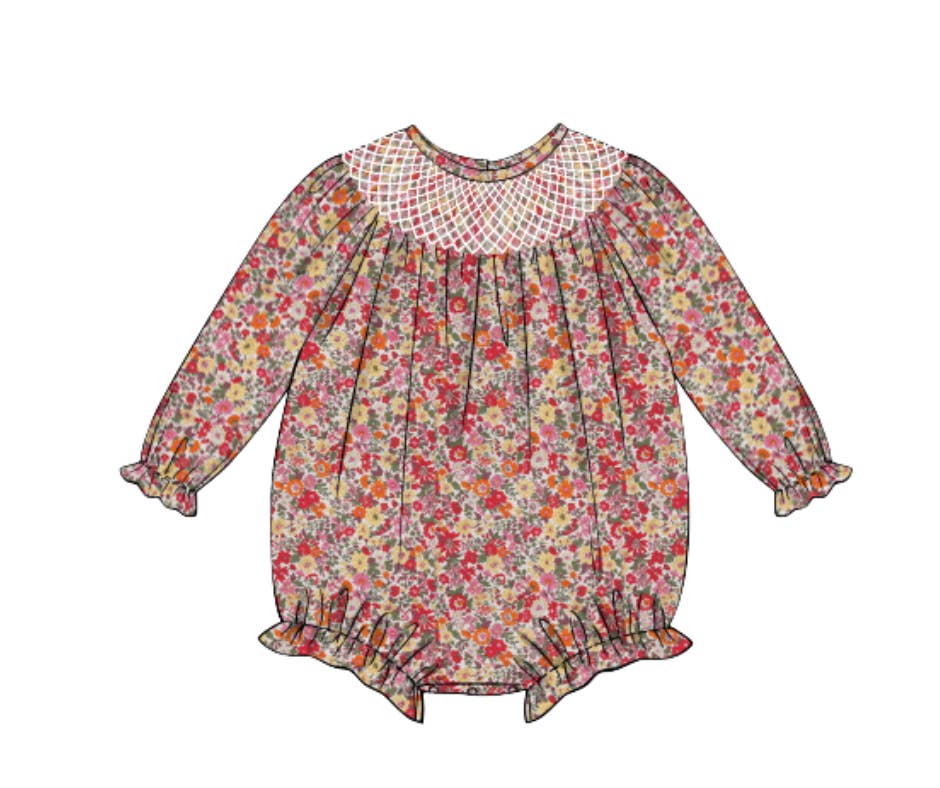 Beck & Gray - Wholesale Jumpsuit - Baby - RED GEOMETRIC BUBBLE