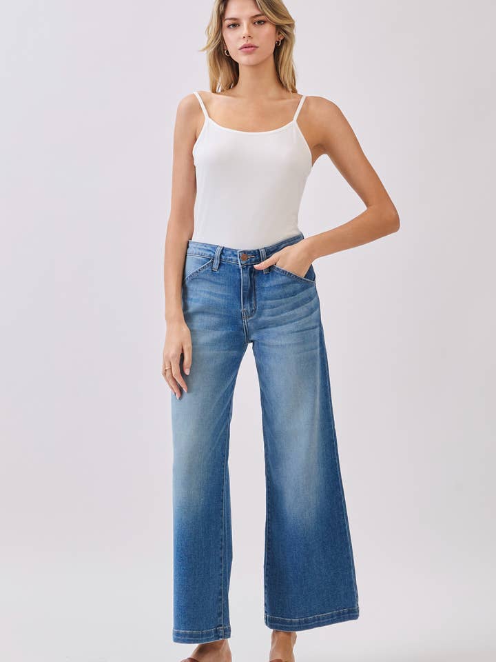 LP299-M Genoa Skrå Lomme Afgrøde Jeans for engroshandel hos L.T.J Letter to Juliet