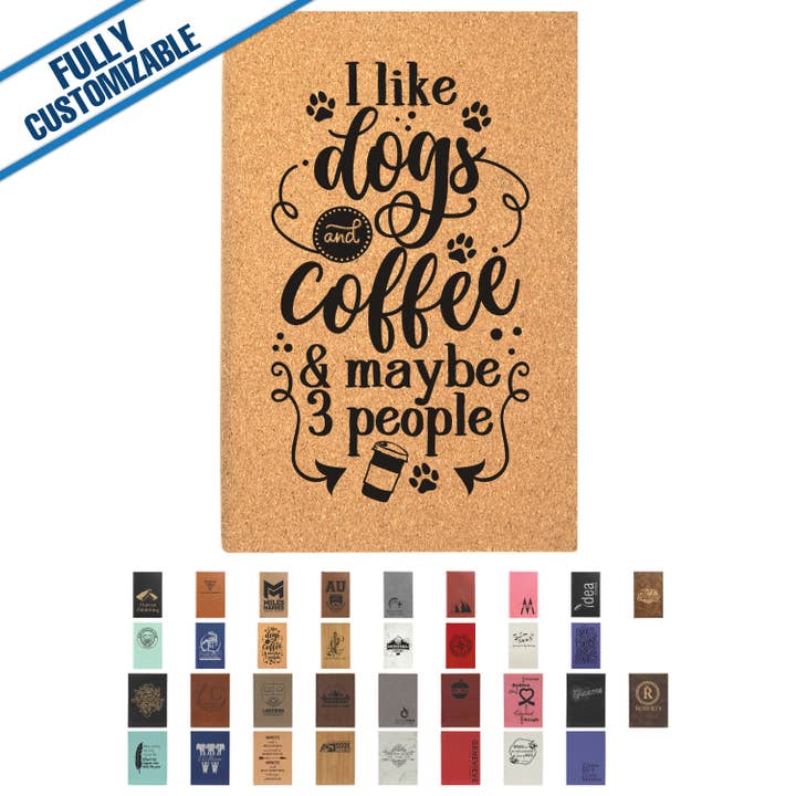 112Pg Engraved Leatherette Bound Journal- Fully Customizable for wholesale by GiftWorksPlus