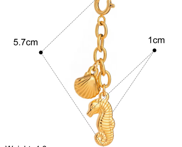 HoopLa - Wholesale Pendant/Charm Necklace - Bikini Charms- Clip On - Stainless Steel - 6