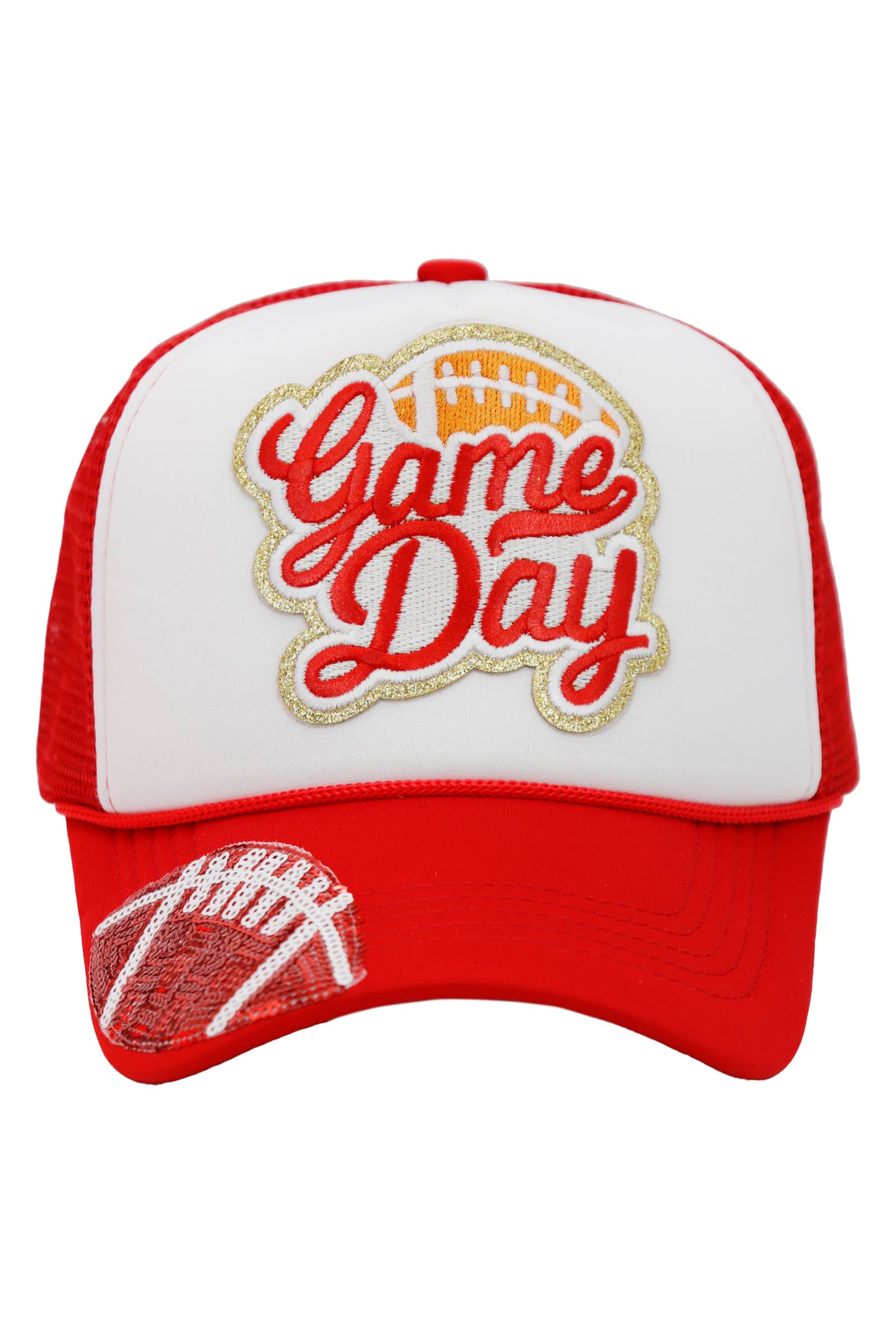 Cap Zone - Wholesale Trucker Hat - Unisex - Football Gameday Patch Sponge Trucker Hat10