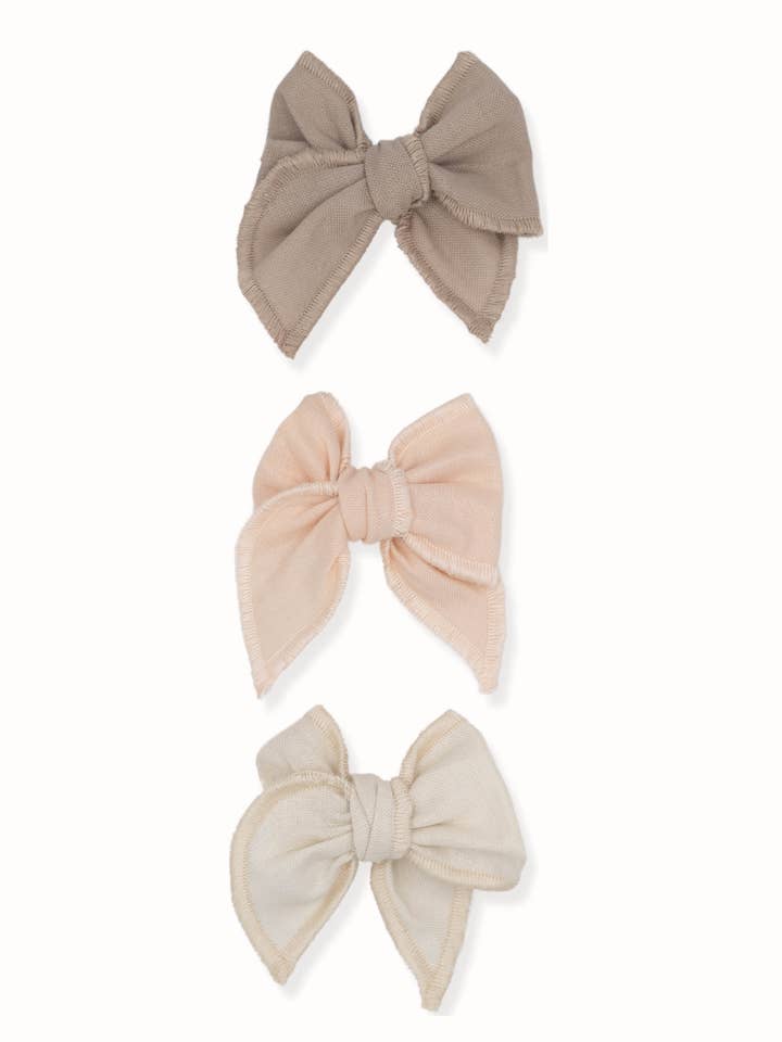 Neutral Solids Mini Fable Clips for wholesale by Livy Lou Collection