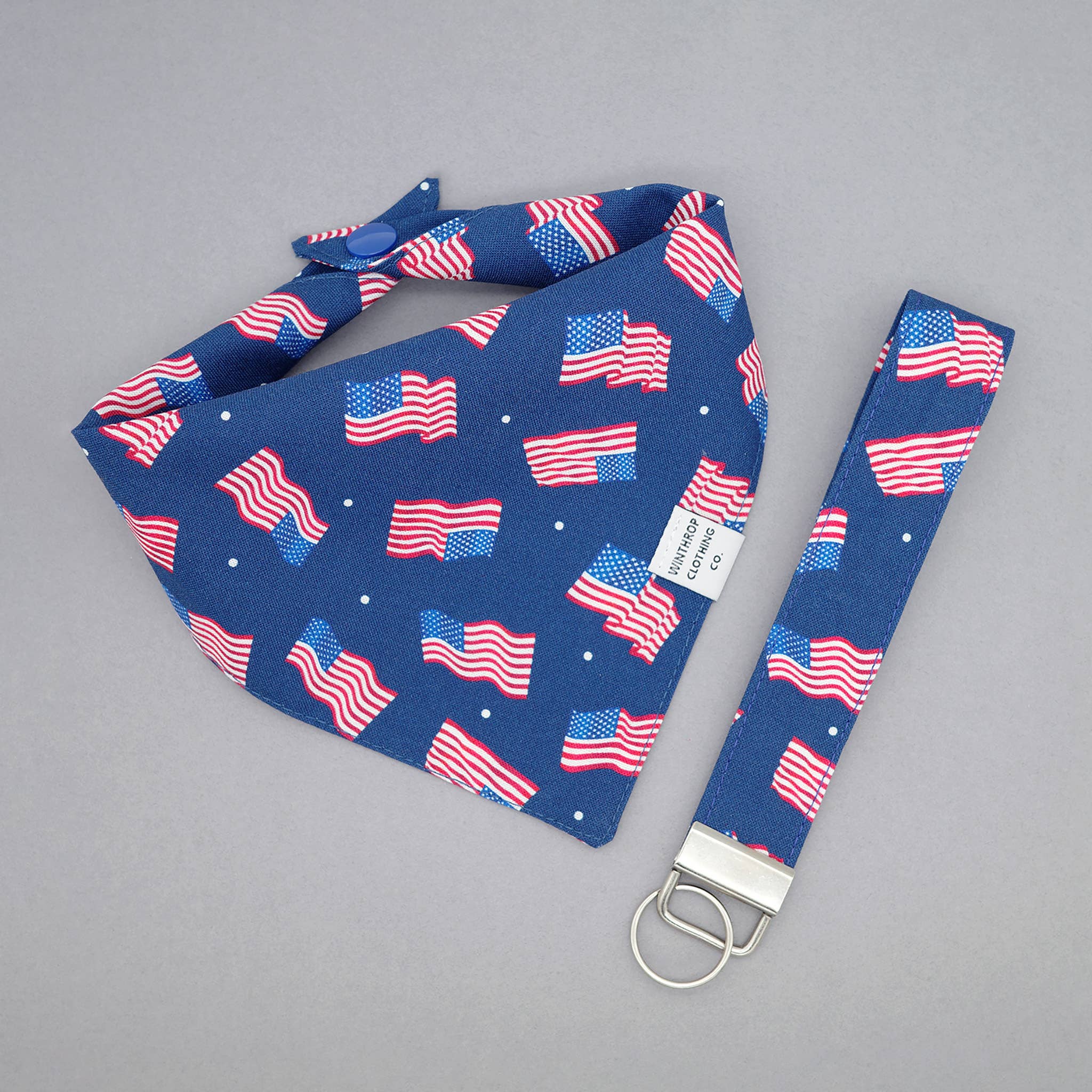 Winthrop Clothing Co. – wholesale Pet bandana – Dog – American Flag Dog Bandana 4