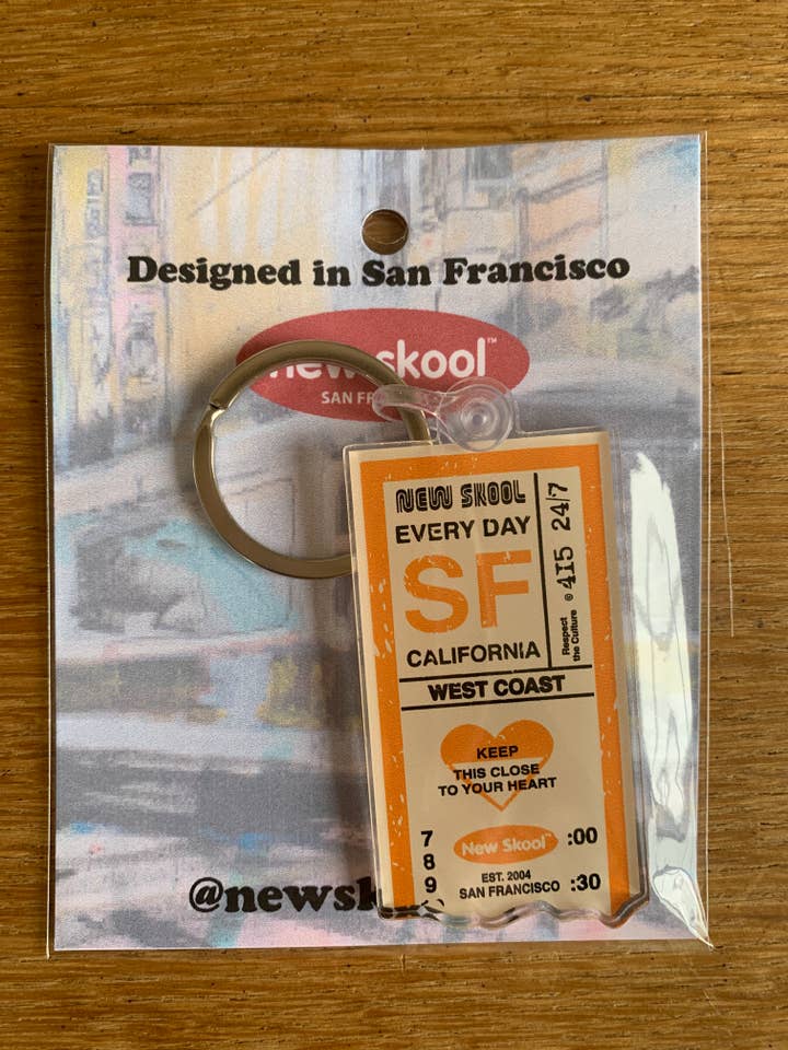 Llavero de transferencia de acrílico para venta al por mayor de New Skool