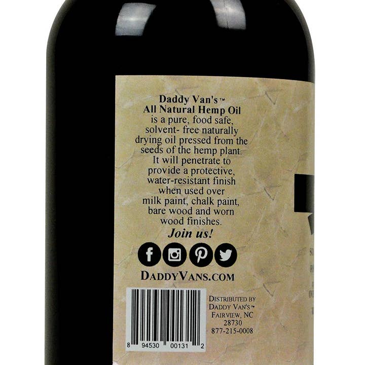 Daddy Van's – Großhandel Holzbutter – Daddy Van's All Natural Hanföl lebensmittelecht Holz-Finish 16 oz1