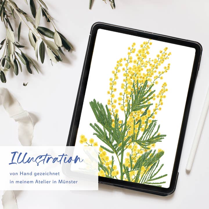 Wildblumen Atelier - Wholesale Calendar - Birthday calendar 15x44 cm hand-drawn flowers, FSC1