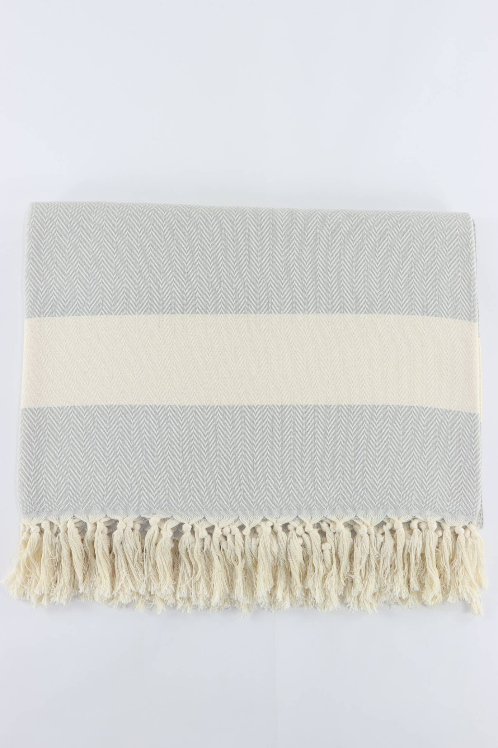 Cinza claro Manta de Lançamento Padrão Espinha Turca Premium para venda a revendedores na Faire1