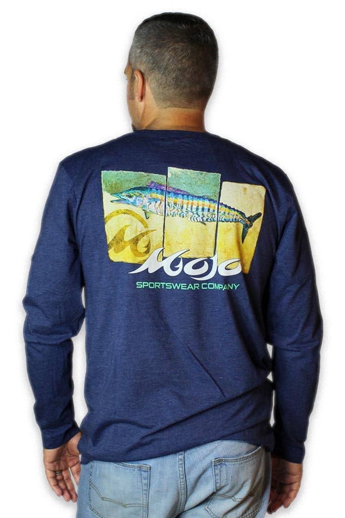 Mojo Sportswear Company - Wholesale T-Shirt (Graphic) - Men's - Wahoo Panels Long Sleeve T-Shirt0