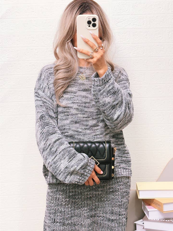 Mccolin - Vendita all'ingrosso Completo top e gonna - Donna - Set Gonna in Maglia Accogliente4