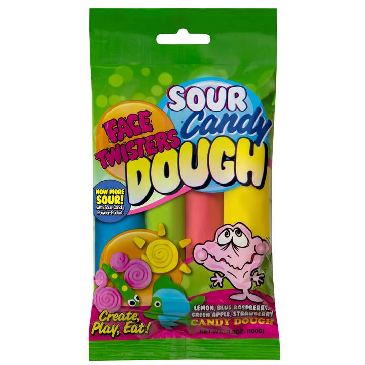 Grandpa Joe's Candy Shop - Wholesale Hard Candy - Face Twisters Sour Candy Dough 12ct Display Box 1