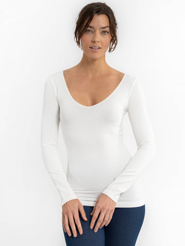 ELIETIAN - Wholesale Knit Top - Women's - Ribbed Reversible Long Sleeve18