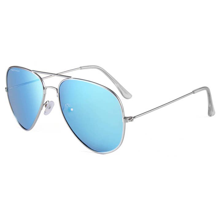 Polariserede briller - Unisex - L'AVIATOR MIRROR BLUE for engroshandel hos Nefyou