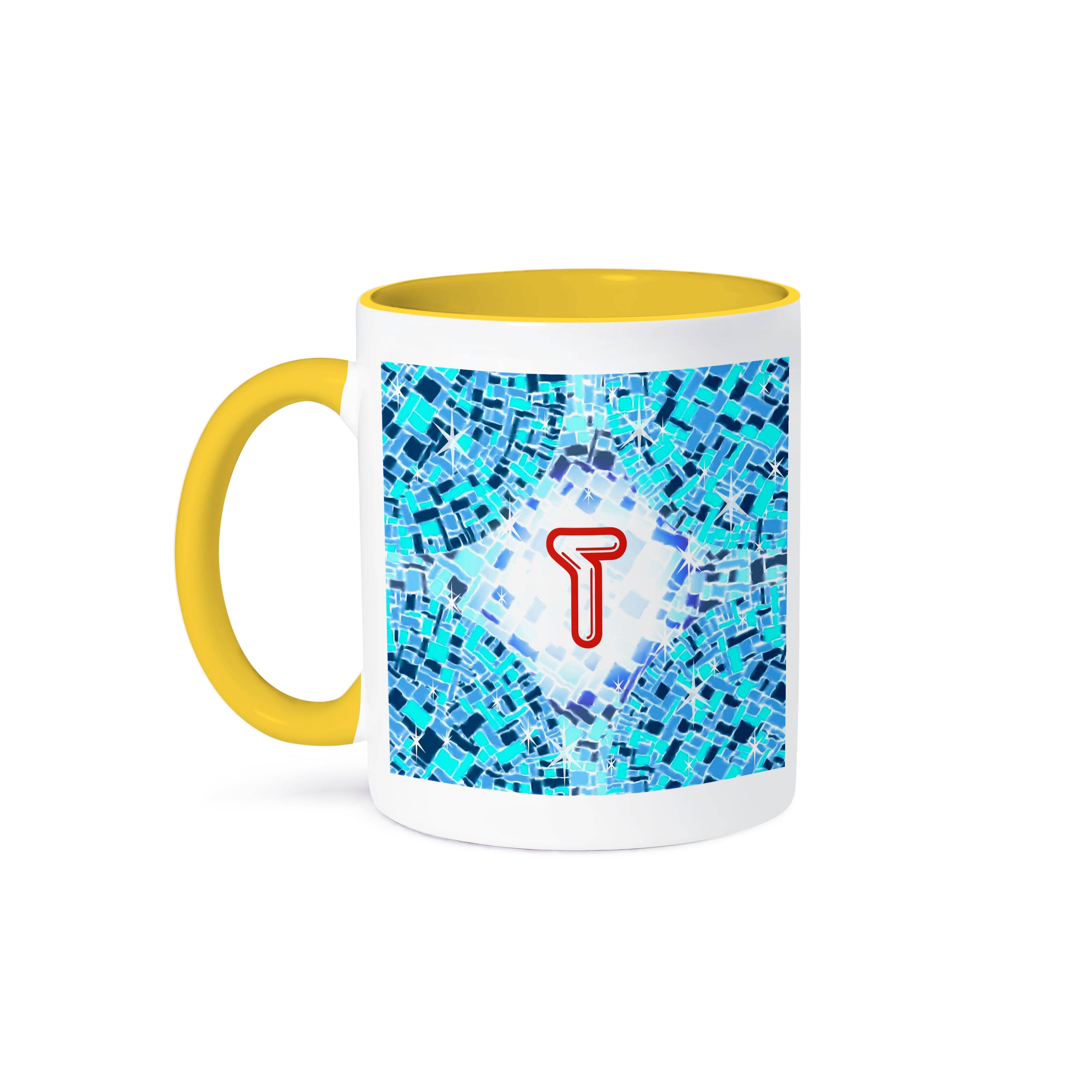 3dRose - Wholesale Coffee Mug - 3dRose, Initial T- Swimming Pool Reflections with Pool Float Initial in Red, Mug0