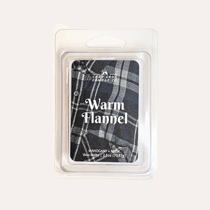 Warm flanel | Scented Wax Melts 2,5 oz. voor wholesale door Cozy Cove Candle Co LLC