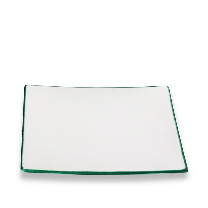 Assiette plate Trend, bord vert (26 x 26 cm) pour la vente par Gmundner Keramik Handels GmbH