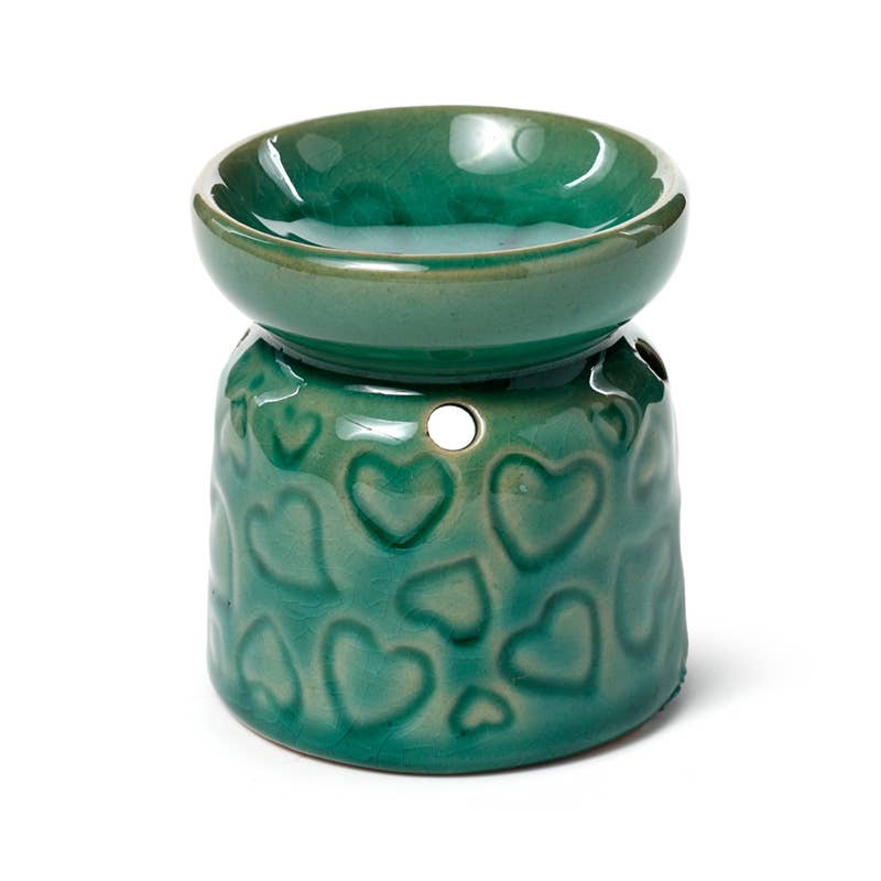 Puckator EU - Wholesale Oil Warmer - Small Ceramic Eden Oil Burner with Heart Pattern3
