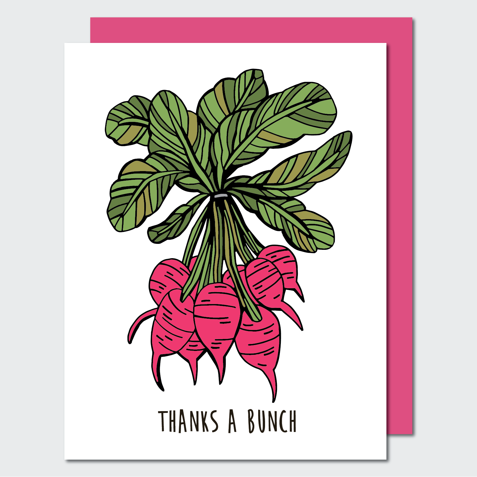 Paper Jane Studio - Wholesale Thank You Card - Radish Bunch0