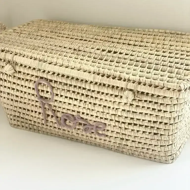 High crafty – wholesale Basket – Customized Palm Leaf Trunk – Handmade Moroccan Storage Chest4