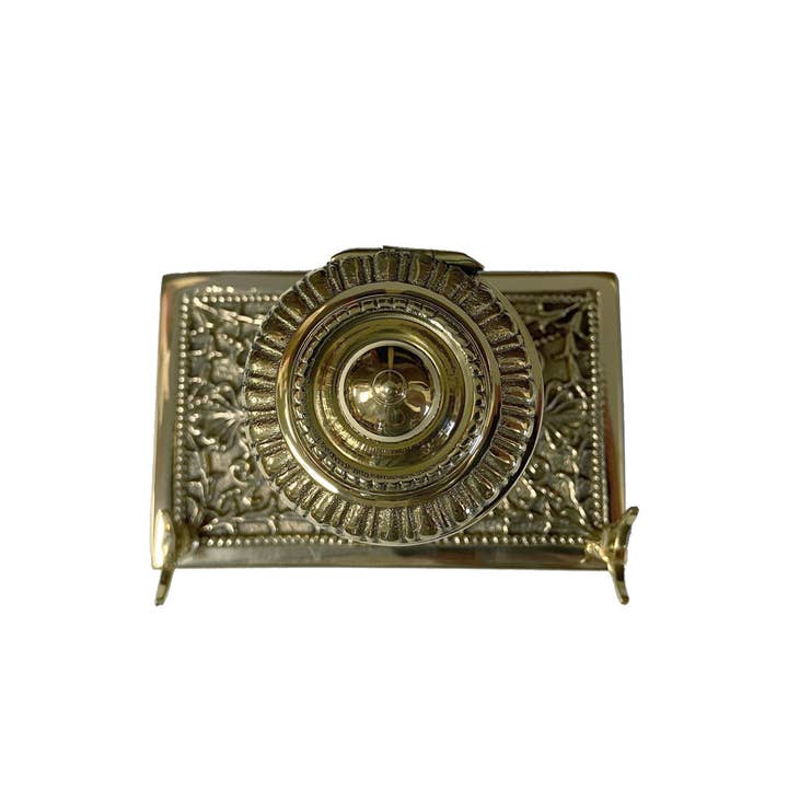 Madison Bay Co. - Historical Home Decor Reproductions - Wholesale Pen & Pencil Holder - 5" Brass Inkwell Pen Holder with Pen & Ink