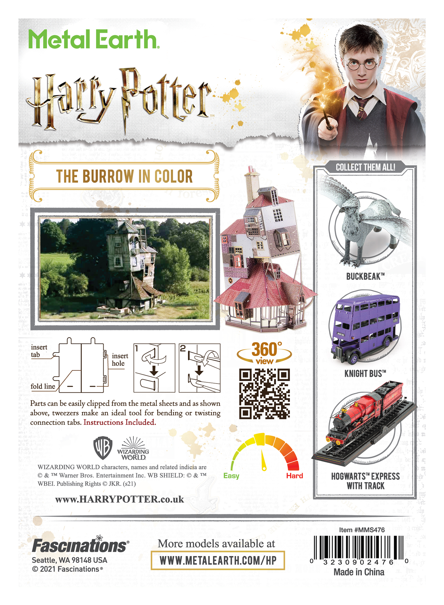 Metal Earth - Wholesale DIY Craft Kit - Harry Potter - The Burrow in Colour2