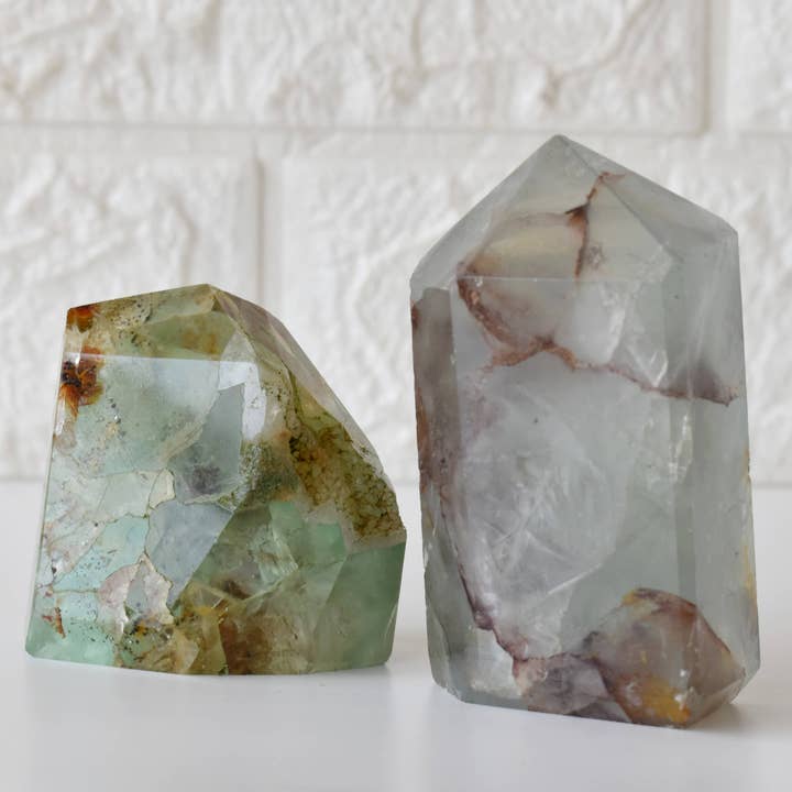 Soothing Crystals - Wholesale Spiritual Stone/Crystal - Natural Green Fluorite Points,Crystal Points Polished Points