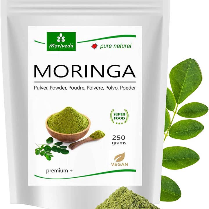 Moriveda® Moringa Oleifera bladpulver PREMIUM PLUS för wholesale av AMTEC Trading GmbH