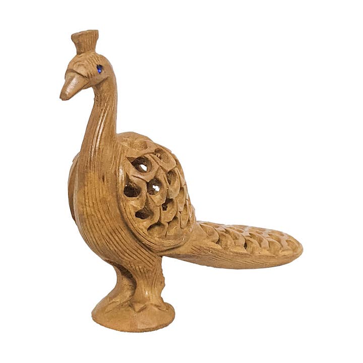 Crafticia Wooden Hand Carved Peacock for wholesale by Keeraft