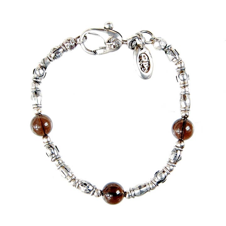Silverarmband Mini rör Grova och stenpärlor för wholesale av ElfCraft